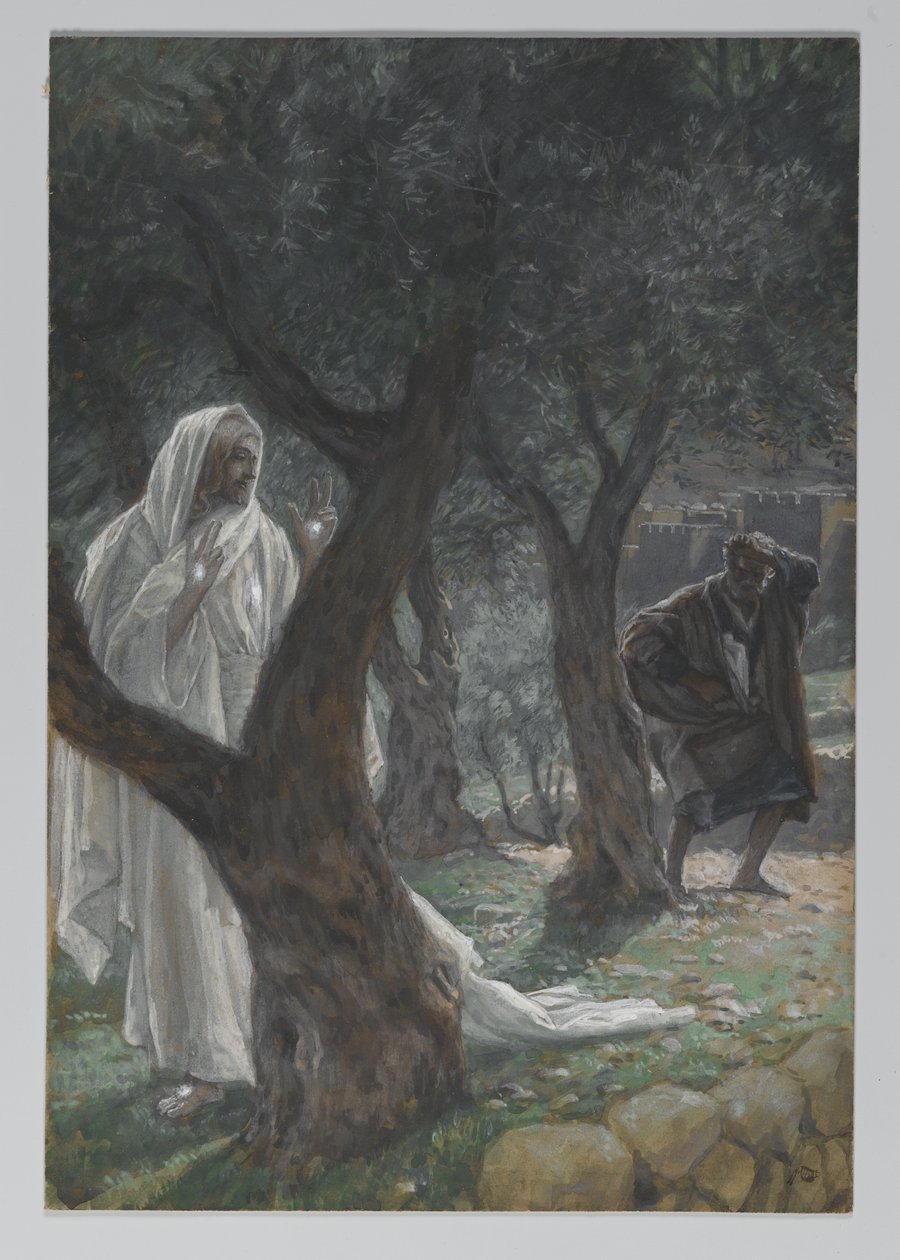 Herramme ilmestys Pyhälle Pietarille, kuva Herramme Jeesuksen Kristuksen elämästä, 1886-94 (wc grafiitin päällä paperilla) tekijältä James Jacques Joseph Tissot