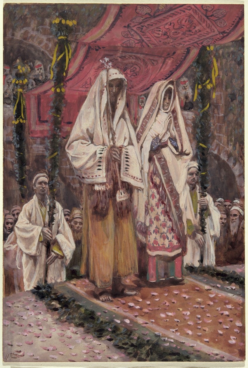 Pyhän Neitsyen ja Pyhän Joosefin kihla (guassi pahville) tekijältä James Jacques Joseph Tissot