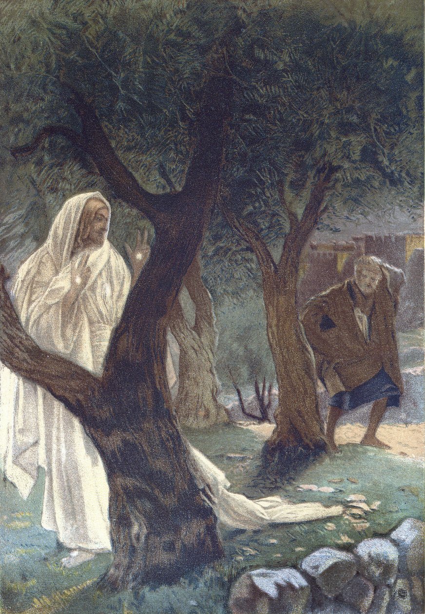 Kristus ilmestyi Pyhälle Pietarille - Kristus ilmestyi Pyhälle Pietarille - "" Herramme Jeesuksen Kristuksen elämästä"" - 1899, James Tissot - La vie de notre seigneur Jesus Christ, kirjoittanut Jacques Joseph (Jacques-Joseph) Tissot dit James Tissot (1836 tekijältä James Jacques Joseph Tissot