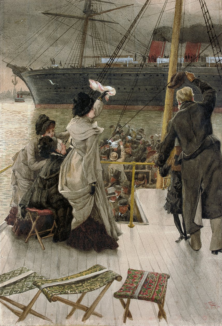 Hyvästi, Merseyllä, 1880 tekijältä James Jacques Joseph Tissot