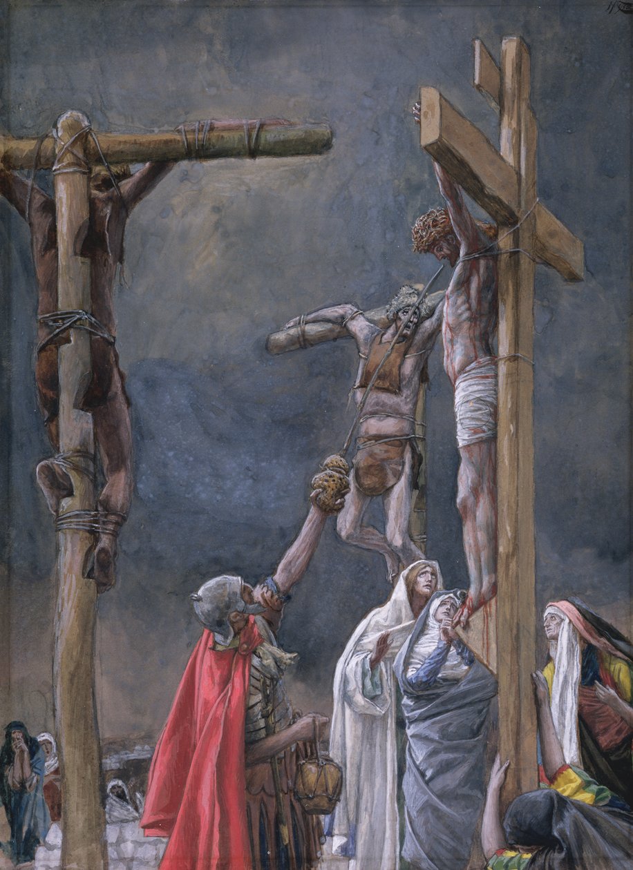 Minä Jano. Jeesukselle annettu etikka, kuvitus teokselle The Life of Christ, n. 1884-1896 (wc ja guassi pahville) tekijältä James Jacques Joseph Tissot