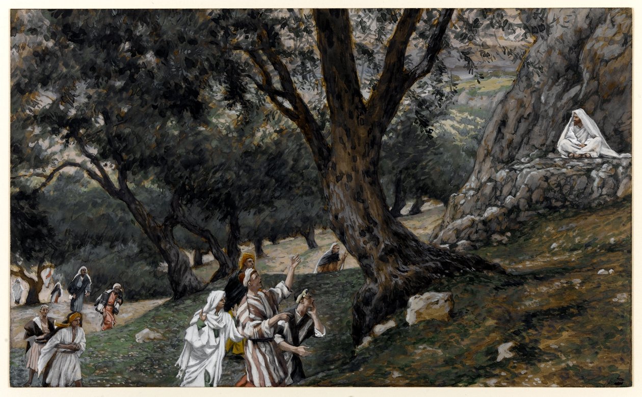Jeesus meni autiomaahan, kuvitus teokselle The Life of Christ, n. 1884-1896 (wc ja guassi pahville) tekijältä James Jacques Joseph Tissot