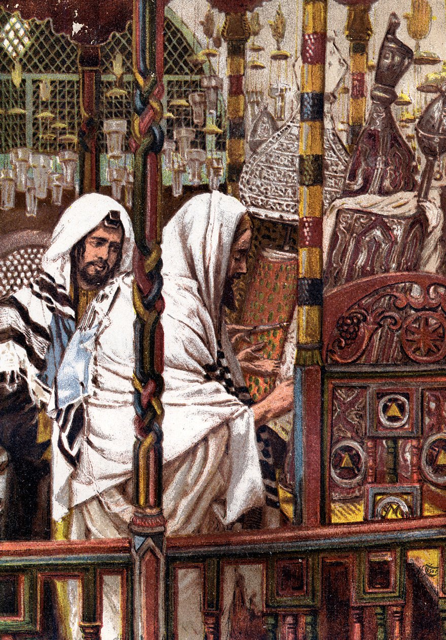 Jeesus opettaa synagogassa, 1897 tekijältä James Jacques Joseph Tissot