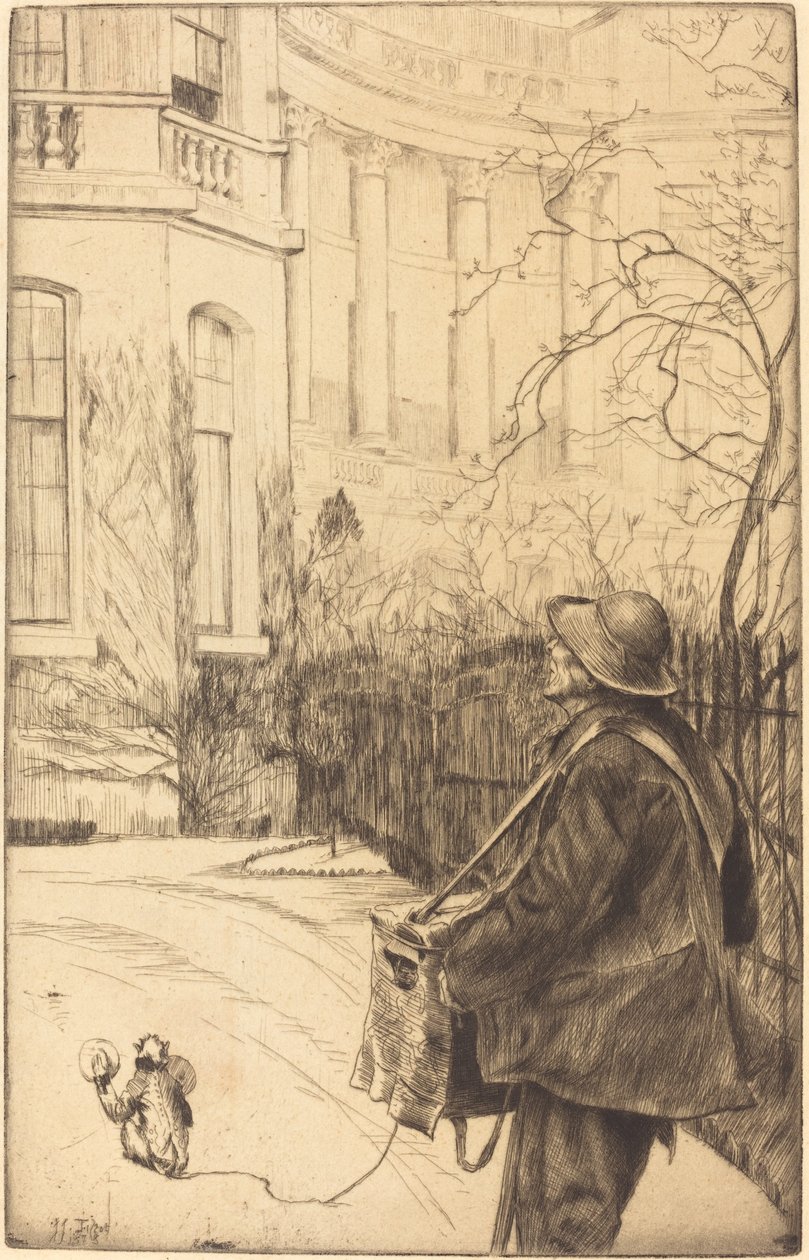 Urkusoitin (The Organ Grinder) tekijältä James Jacques Joseph Tissot