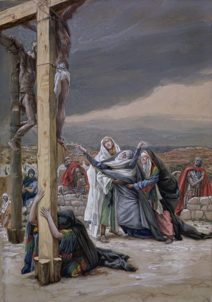 Mater Dolorosa, kuvitus teokseen The Life of Christ, n. 1884-1896 (wc ja guassi pahville) tekijältä James Jacques Joseph Tissot