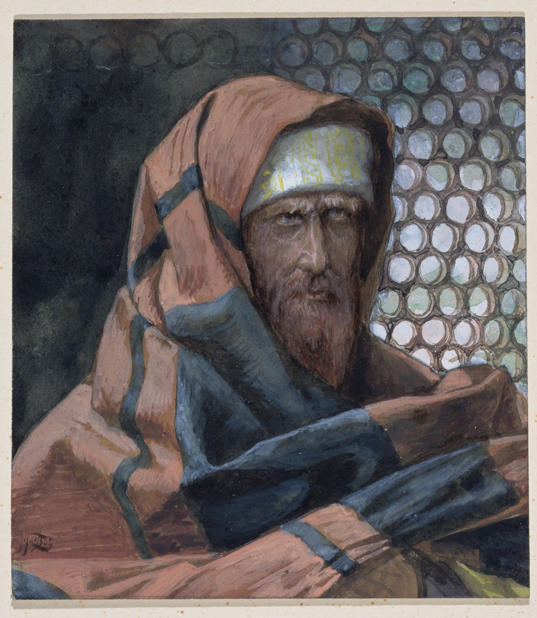 Nikodemus, kuvitus teokseen The Life of Christ, n. 1886-1894 (wc ja guassi pahville) tekijältä James Jacques Joseph Tissot