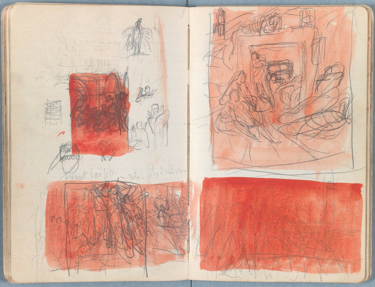 Sivuja Sketches for The Life of Our Lord Jesus Christ -albumista 1880-luvun lopulla (grafiitti ja pesu paperille) tekijältä James Jacques Joseph Tissot