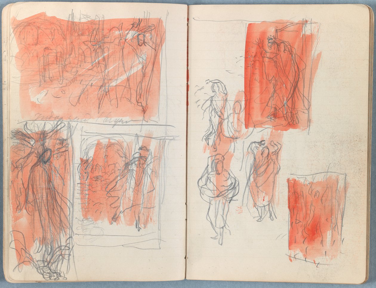 Sivuja Sketches for The Life of Our Lord Jesus Christ -albumista 1880-luvun lopulla (grafiitti ja pesu paperille) tekijältä James Jacques Joseph Tissot