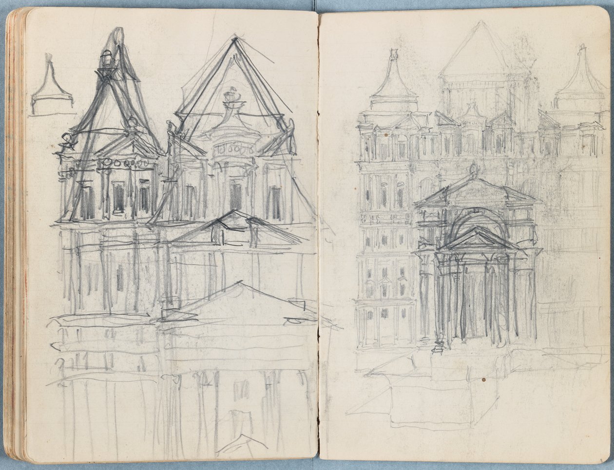 Sivuja Sketches for The Life of Our Lord Jesus Christ -albumista 1880-luvun lopulla (grafiitti ja pesu paperille) tekijältä James Jacques Joseph Tissot