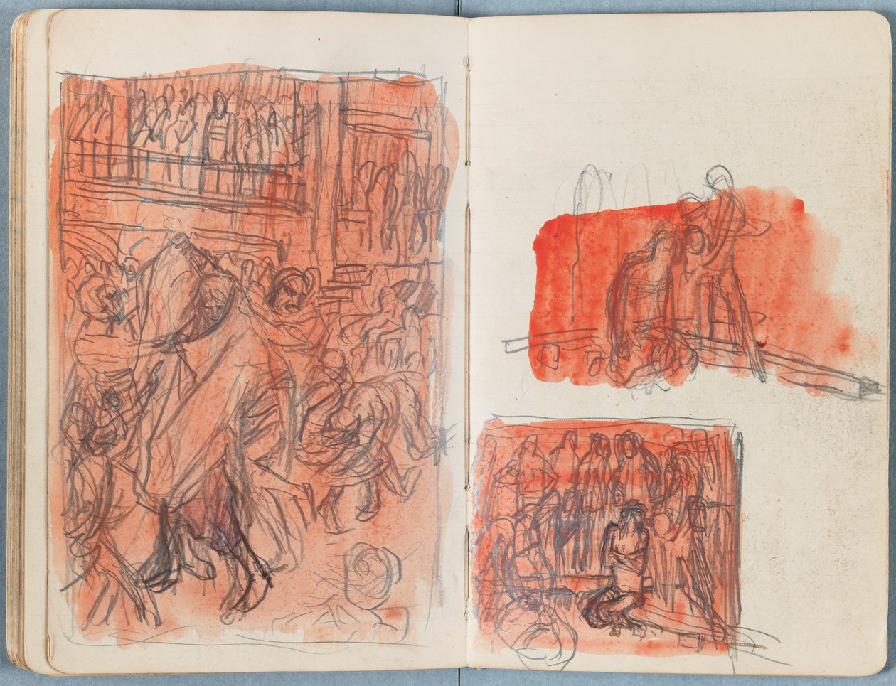 Sivuja Sketches for The Life of Our Lord Jesus Christ -albumista 1880-luvun lopulla (grafiitti ja pesu paperille) tekijältä James Jacques Joseph Tissot