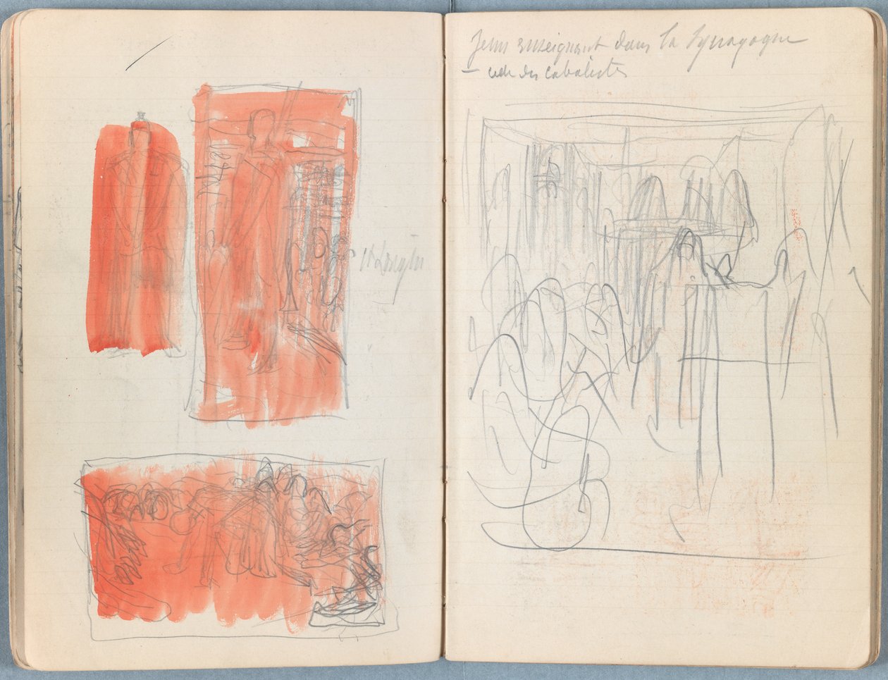 Sivuja Sketches for The Life of Our Lord Jesus Christ -albumista 1880-luvun lopulla (grafiitti ja pesu paperille) tekijältä James Jacques Joseph Tissot