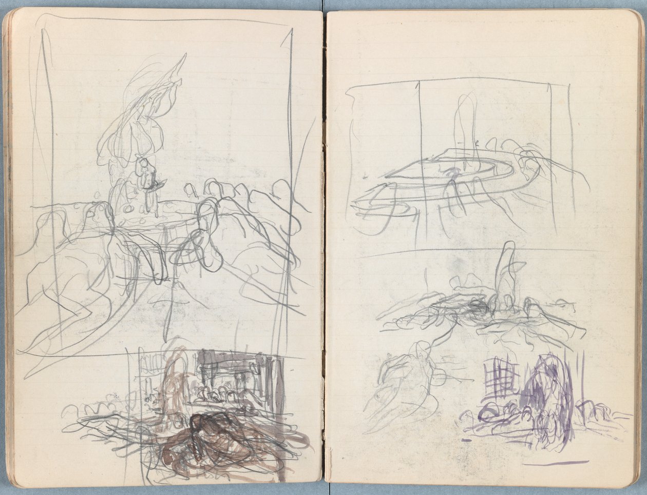 Sivuja Sketches for The Life of Our Lord Jesus Christ -albumista 1880-luvun lopulla (grafiitti ja pesu paperille) tekijältä James Jacques Joseph Tissot