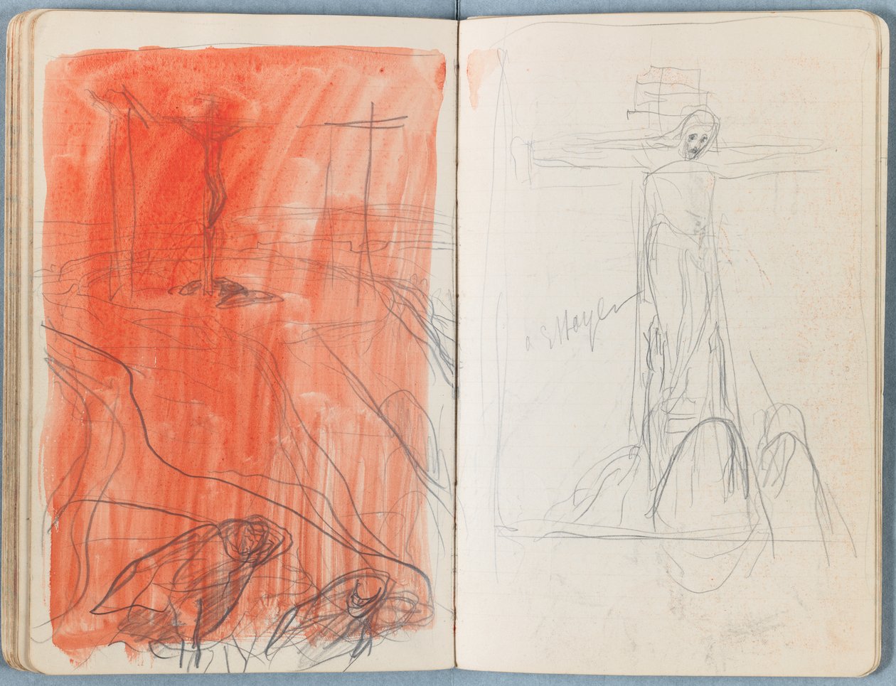 Sivuja Sketches for The Life of Our Lord Jesus Christ -albumista 1880-luvun lopulla (grafiitti ja pesu paperille) tekijältä James Jacques Joseph Tissot