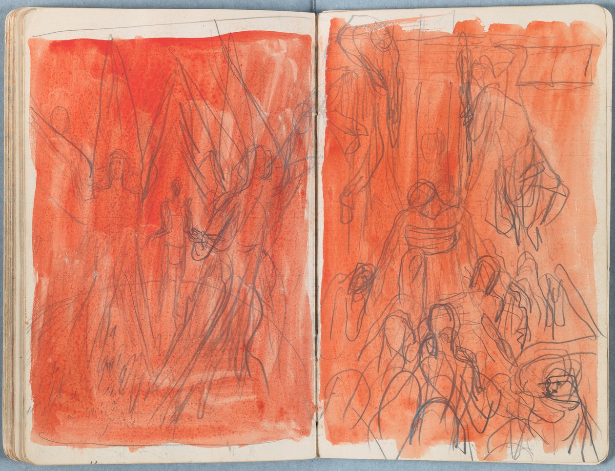 Sivuja Sketches for The Life of Our Lord Jesus Christ -albumista 1880-luvun lopulla (grafiitti ja pesu paperille) tekijältä James Jacques Joseph Tissot