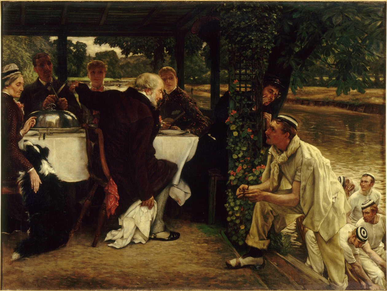 Vertaus tuhlaajapojasta: Lihastettu vasikka, 1880. tekijältä James Jacques Joseph Tissot