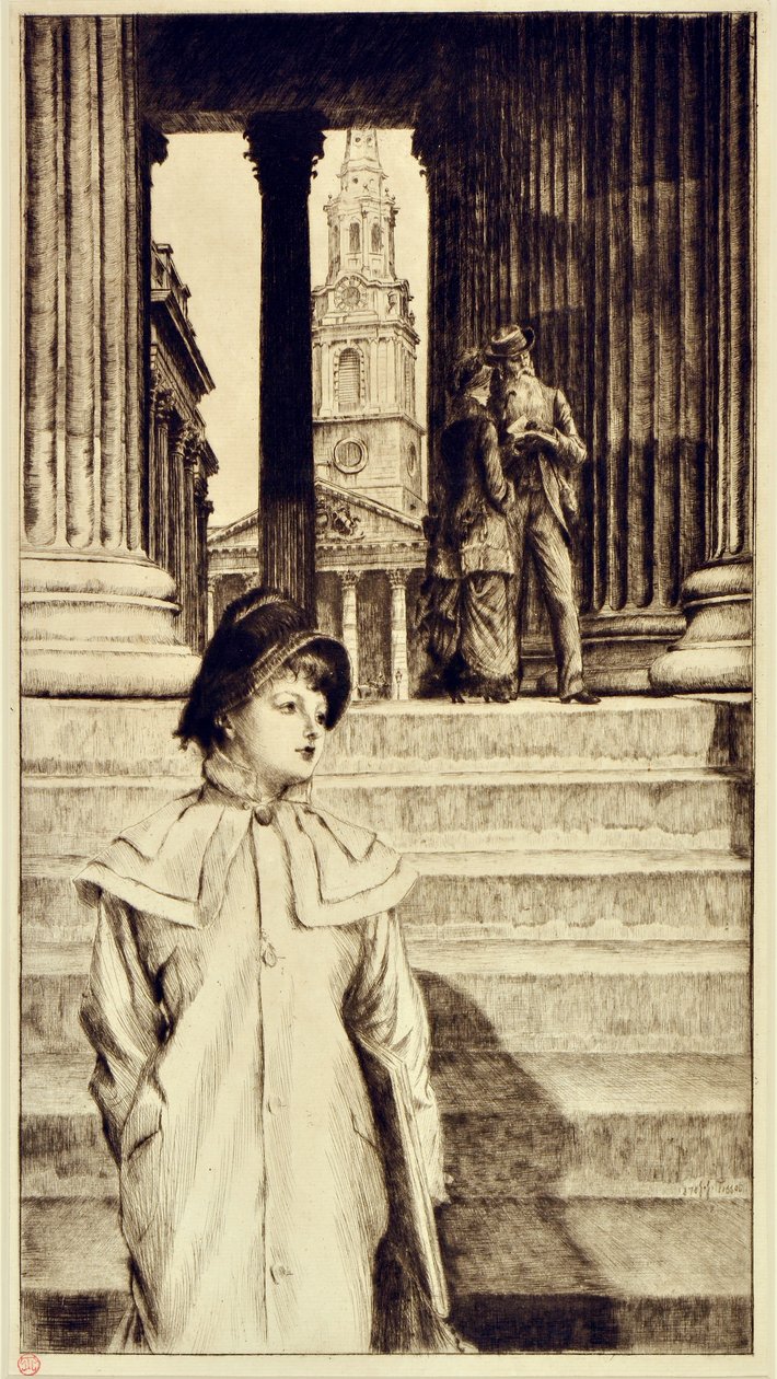 Lontoon National Galleryn portico tekijältä James Jacques Joseph Tissot