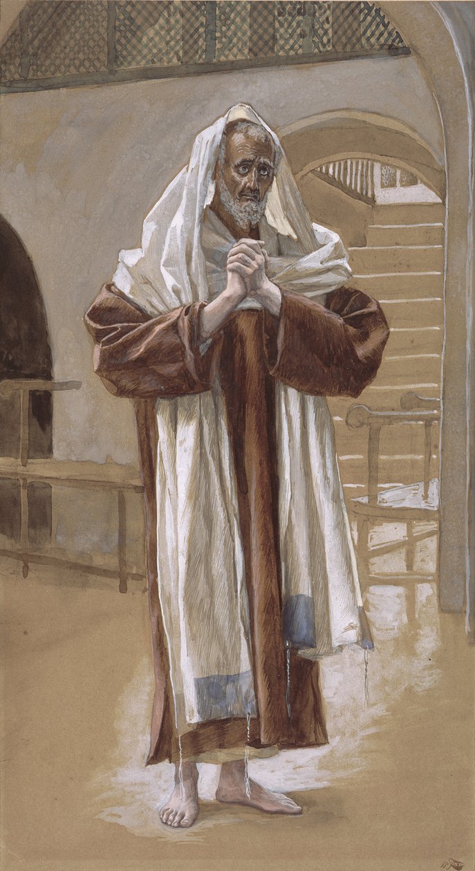 Pyhä Andreas, kuvitus teokseen The Life of Christ, n. 1886-1894 (wc ja guassi pahville) tekijältä James Jacques Joseph Tissot