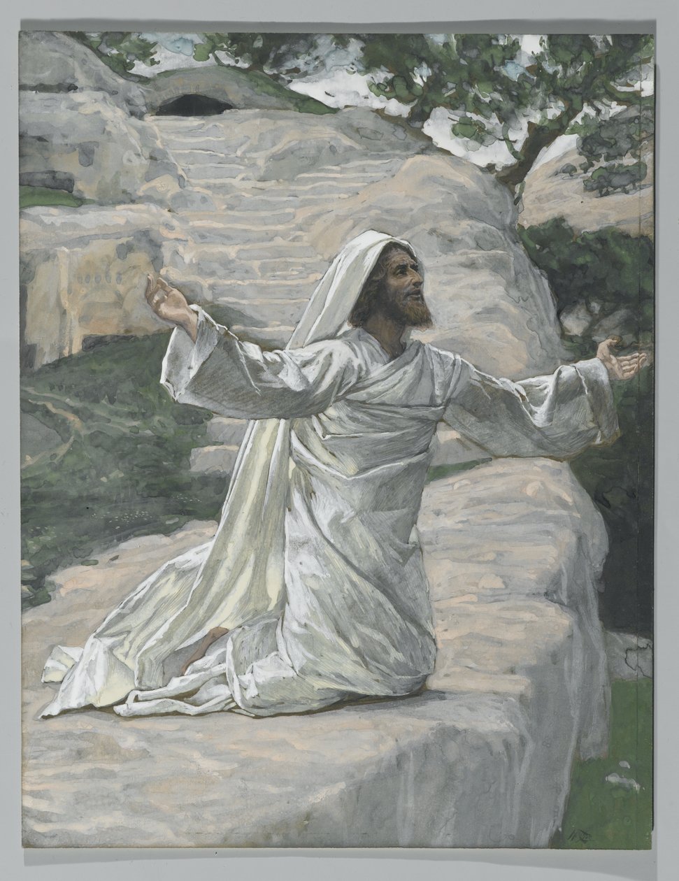 Pyhä Jaakob Pieni, kuvitus teoksesta Herramme Jeesuksen Kristuksen elämä, 1886-94 (wc grafiitin päällä paperilla) tekijältä James Jacques Joseph Tissot