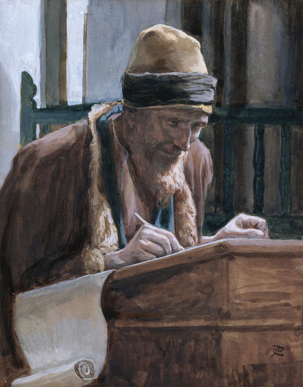 Pyhä Markus, kuvitus teokseen The Life of Christ, n. 1886-1894 (wc ja guassi pahville) tekijältä James Jacques Joseph Tissot
