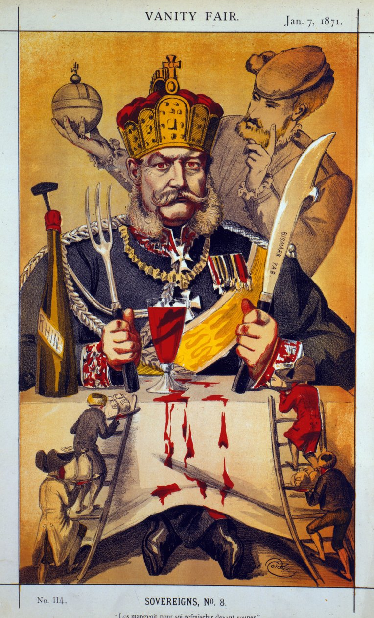 Sovereigns No.8 sarjakuva Vanity Fairista, 1871 tekijältä James Jacques Joseph Tissot
