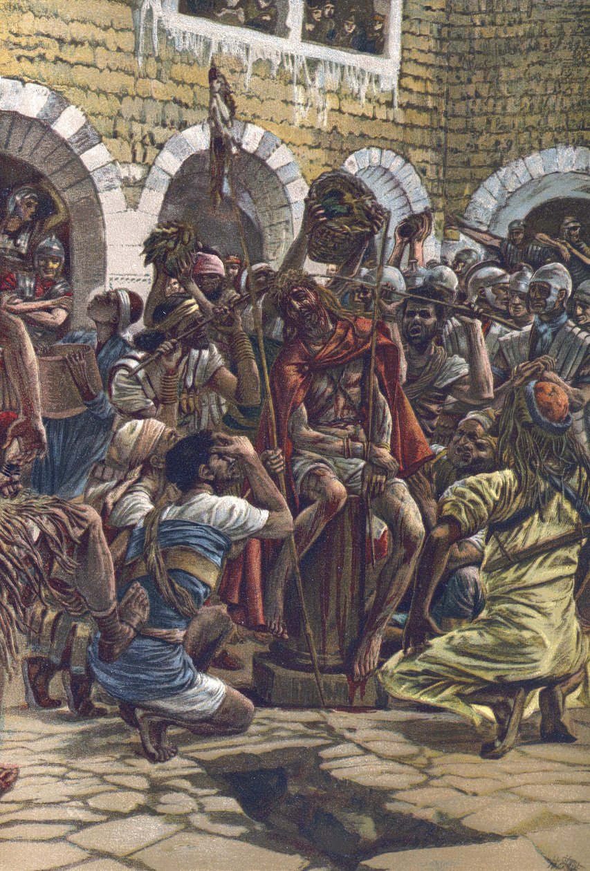 Orjantappurakruunu - "Herramme Jeesuksen Kristuksen elämästä" - 1899, James Tissot - La vie de notre seigneur Jesus Christ, kirjoittanut Jacques Joseph (Jacques Joseph) Tissot dit James Tissot (1836-1902) tekijältä James Jacques Joseph Tissot