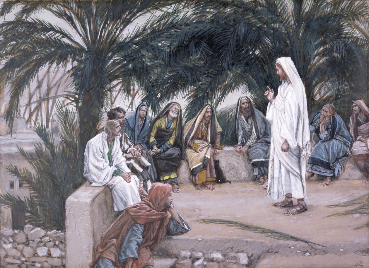The First Shall Be the Last, kuvitus teokseen The Life of Christ, n. 1886-1894 (wc ja guassi pahville) tekijältä James Jacques Joseph Tissot