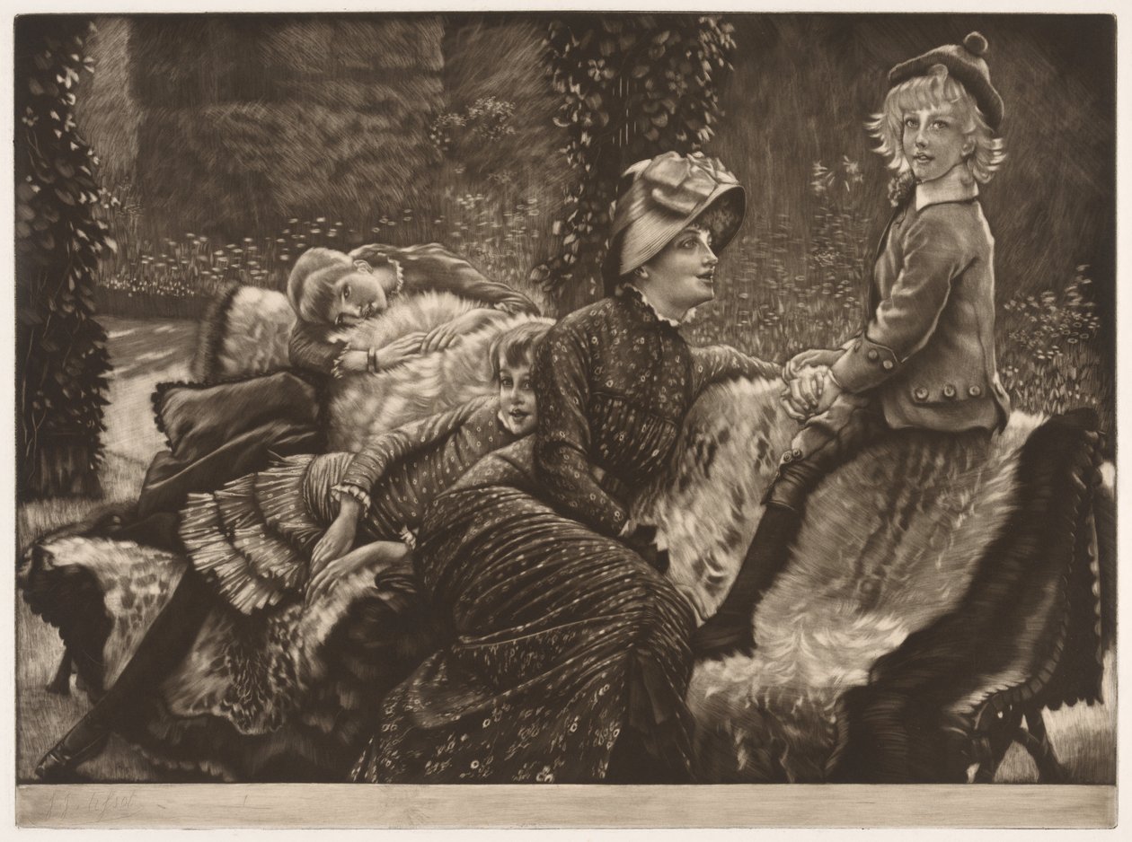 Puutarhan penkki tekijältä James Jacques Joseph Tissot
