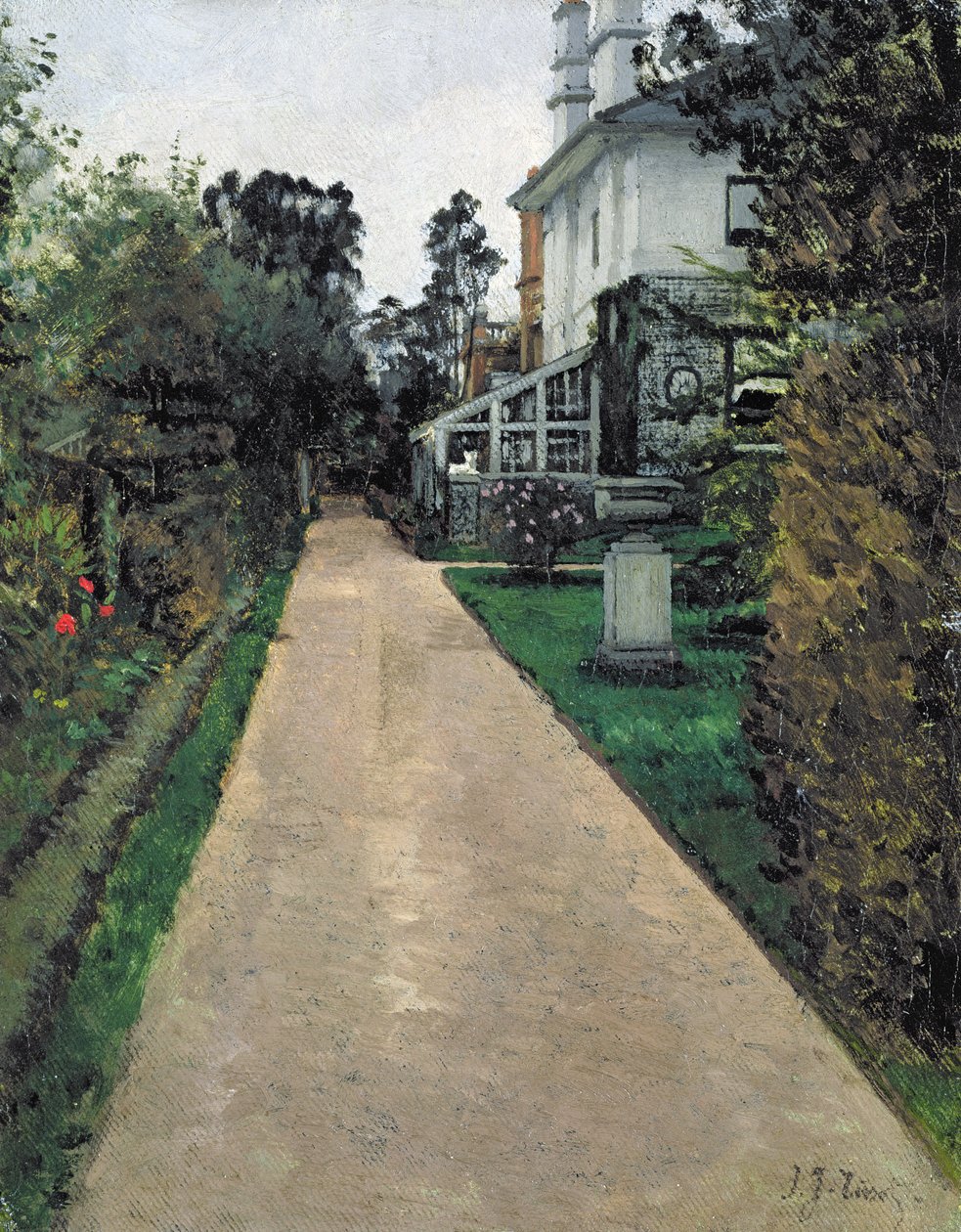Taiteilijan talon puutarha (öljy kankaalle) tekijältä James Jacques Joseph Tissot
