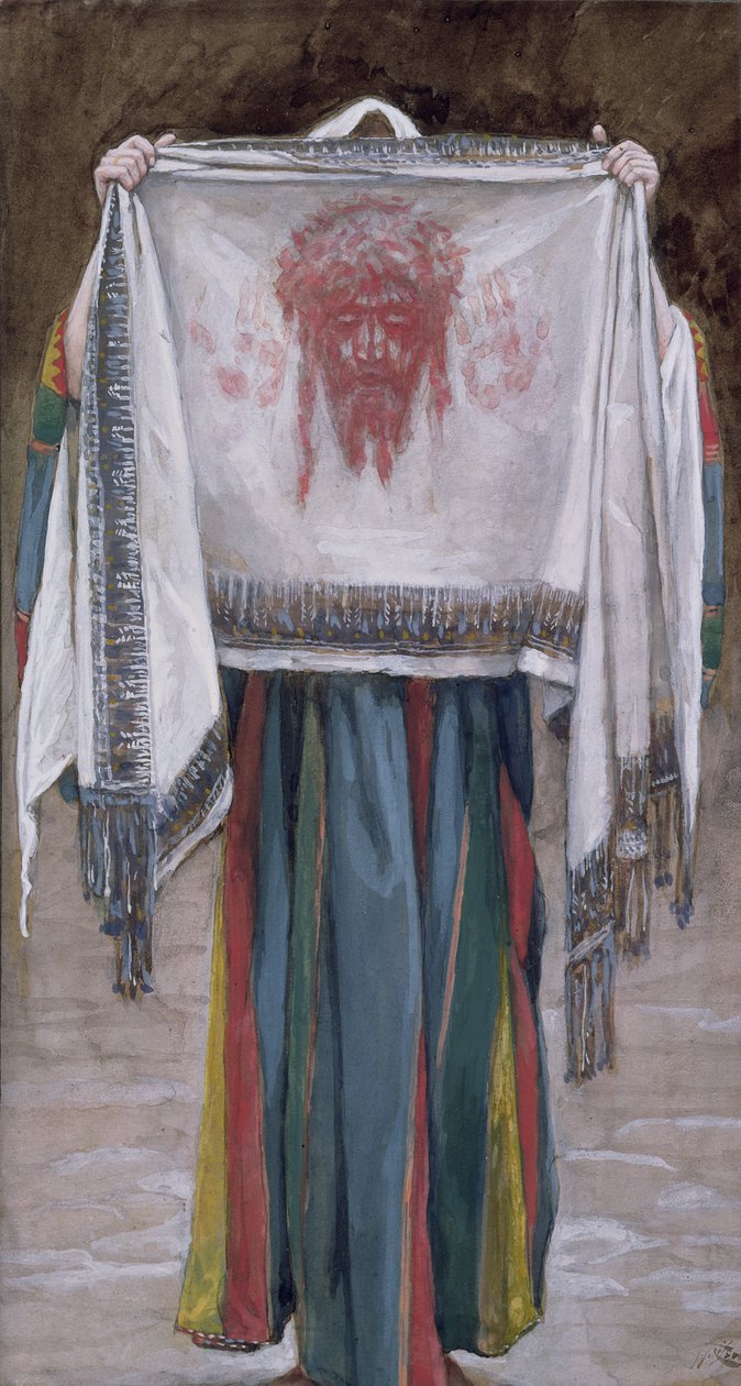 Pyhät kasvot, kuvitus teokselle The Life of Christ, n. 1884-1896 (wc ja guassi pahville) tekijältä James Jacques Joseph Tissot