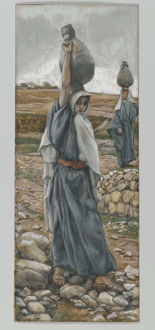 Pyhä Neitsyt nuoruudessaan, kuva Herramme Jeesuksen Kristuksen elämästä (wc grafiitin päällä paperilla) tekijältä James Jacques Joseph Tissot