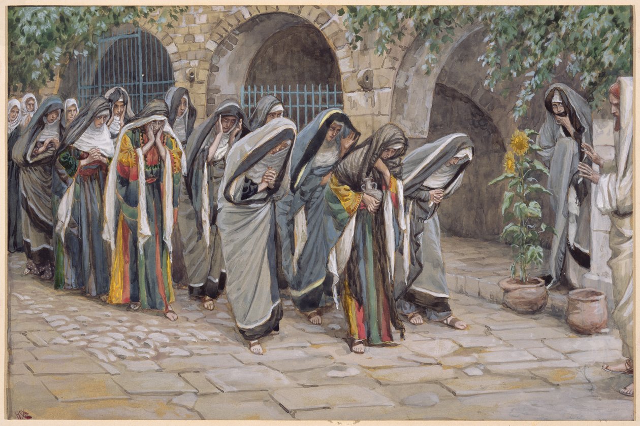 Pyhät naiset, kuvitus teokseen The Life of Christ, n. 1886-1894 (wc ja guassi pahville) tekijältä James Jacques Joseph Tissot