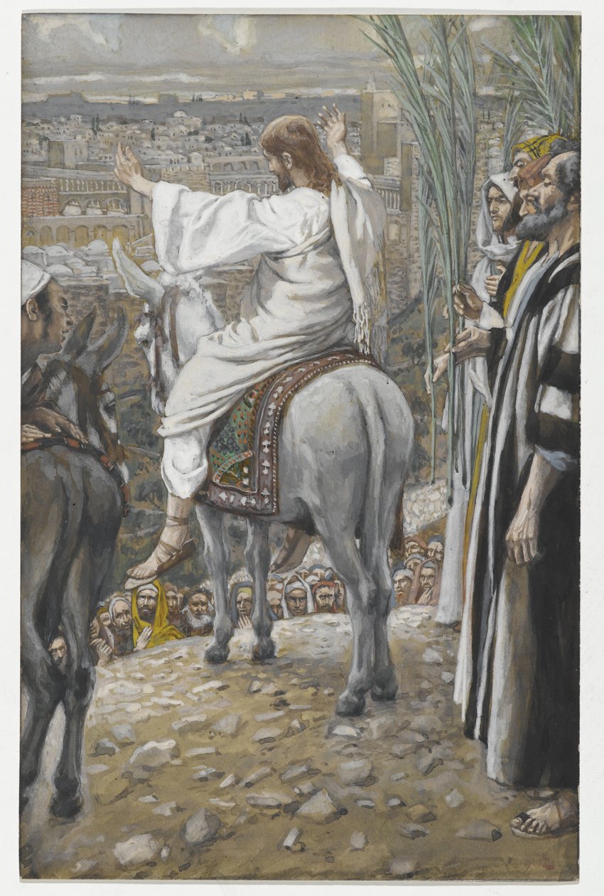 Herra itki, esimerkki teoksesta The Life of Our Lord Jesus Christ, 1886-94 (wc grafiitin päällä paperilla) tekijältä James Jacques Joseph Tissot