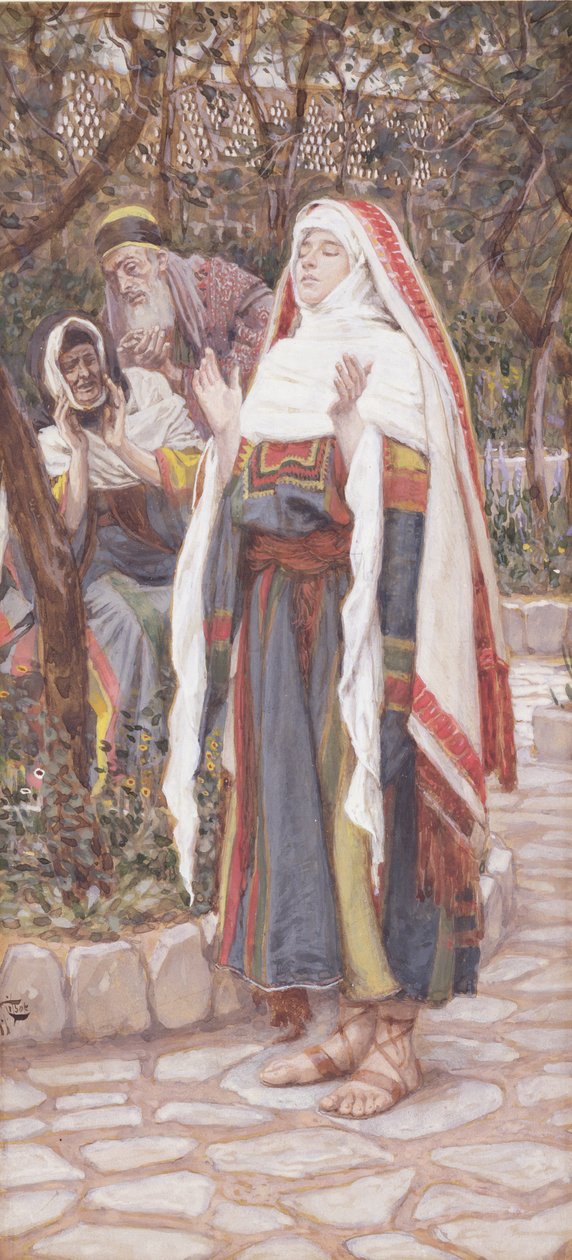 The Magnificat, kuvitus teokselle The Life of Christ, n. 1886-1894 (guassi pahville) tekijältä James Jacques Joseph Tissot