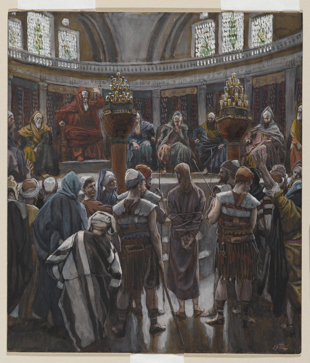 The Morning Judgement, esimerkki teoksesta The Life of Our Lord Jesus Christ, 1886-94 (wc grafiitin päällä paperilla) tekijältä James Jacques Joseph Tissot