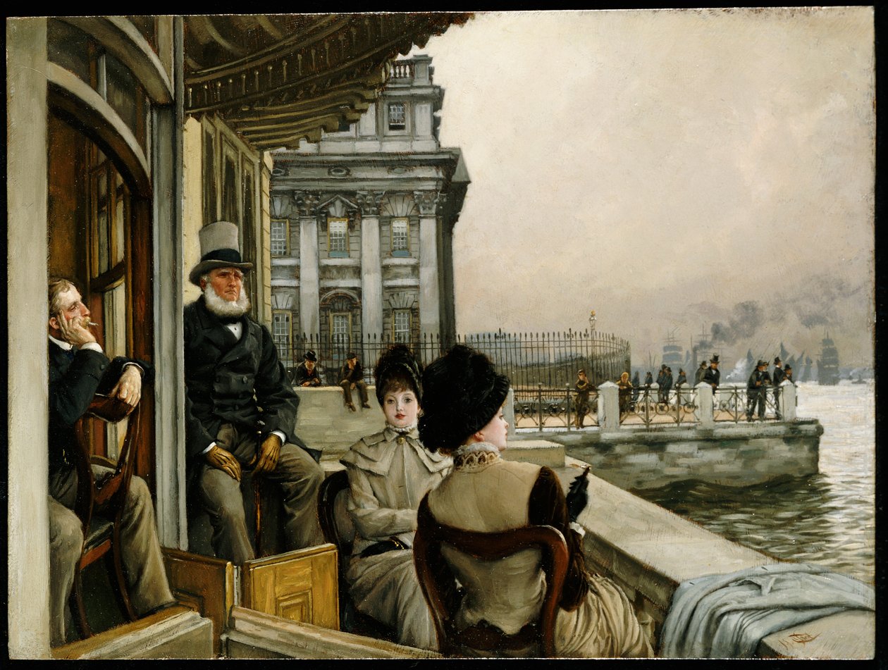 The Terrace of the Trafalgar Tavern, Greenwich, n. 1878 tekijältä James Jacques Joseph Tissot