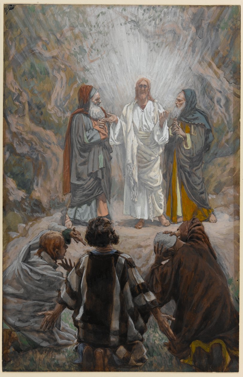 The Transfiguration, kuvitus teoksesta The Life of Christ, n. 1886-1894 (wc ja guassi pahville) tekijältä James Jacques Joseph Tissot