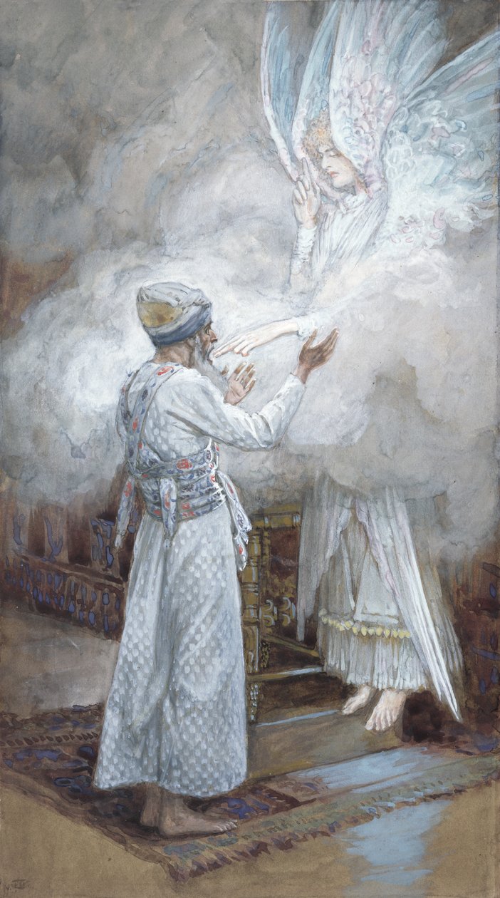 Sakariaan visio, kuvitus teokseen The Life of Christ, n. 1886-1894 (wc ja guassi pahville) tekijältä James Jacques Joseph Tissot