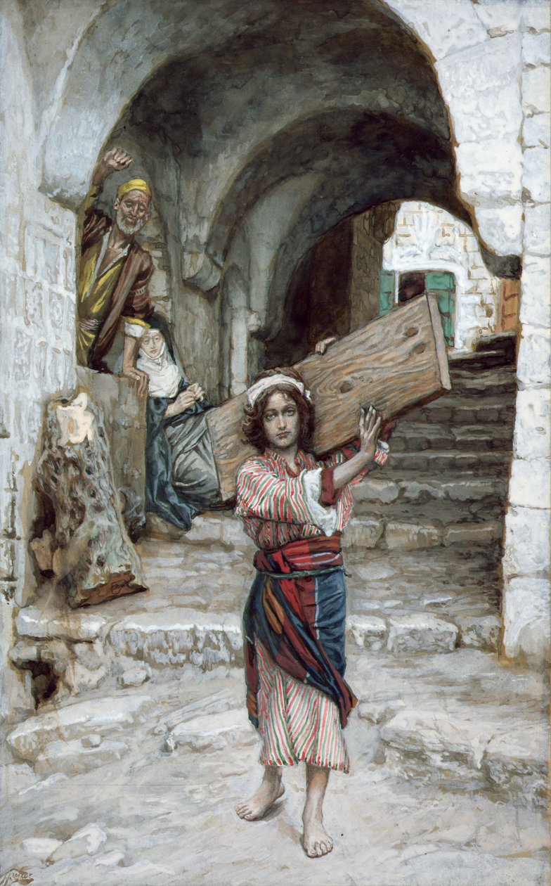 Jeesuksen nuoriso, kuvitus teokseen The Life of Christ, n. 1886-1894 (wc ja guassi pahville) tekijältä James Jacques Joseph Tissot