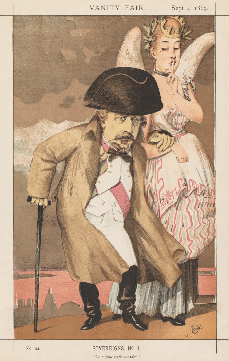 Vanity Fair: Suvereigns, nro 1 parlamentaarinen hallinto, 1869. tekijältä James Jacques Joseph Tissot