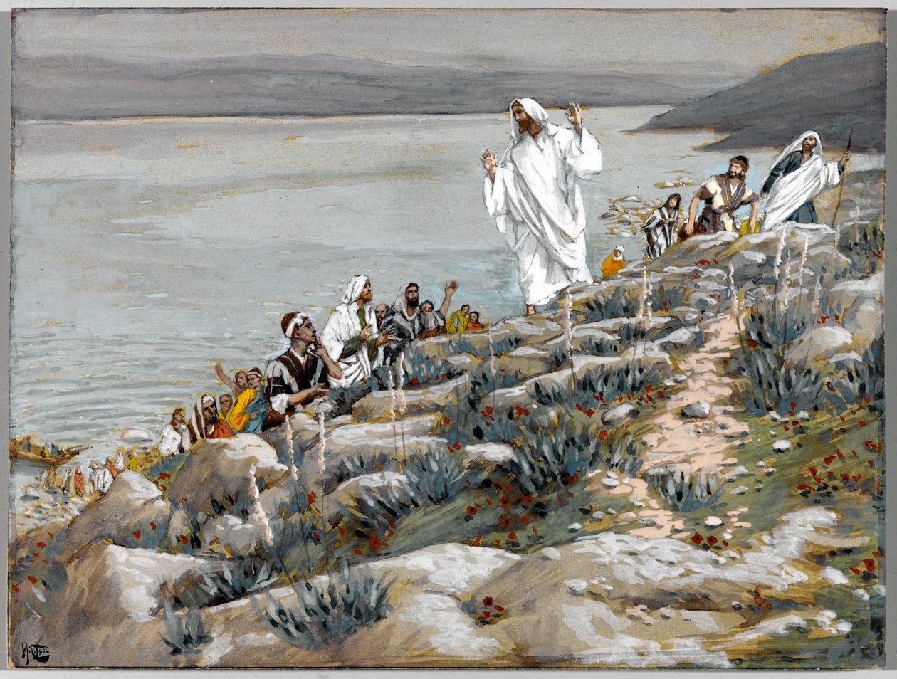 Ette etsi minua siksi, että näitte ihmeitä, vaan siksi, että söitte leivistä, kuva Kristuksen elämästä, n. 1884-1896 (wc ja guassi pahville) tekijältä James Jacques Joseph Tissot