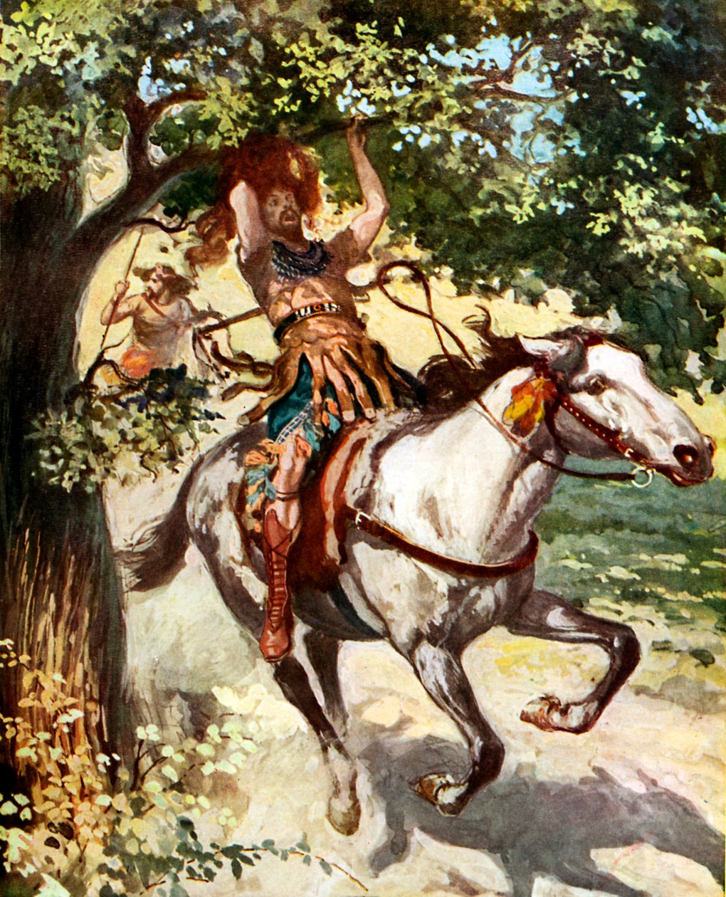 Absalom roikkuu tammen päällä - Raamattu tekijältä James Jacques Joseph after Tissot