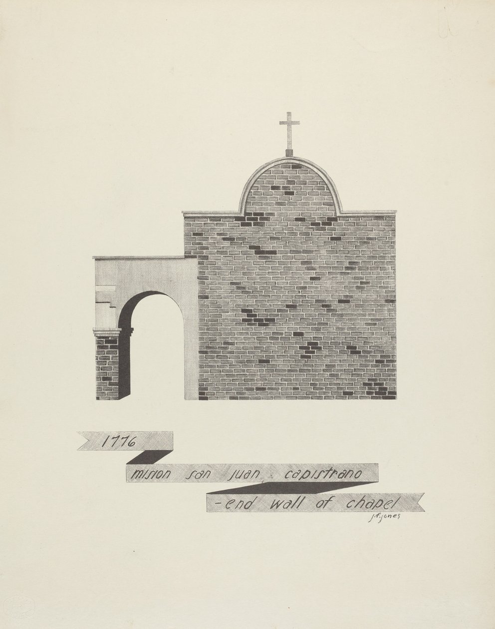 Mission St. John Capistrano - Kappelin muurin loppu tekijältä James Jones