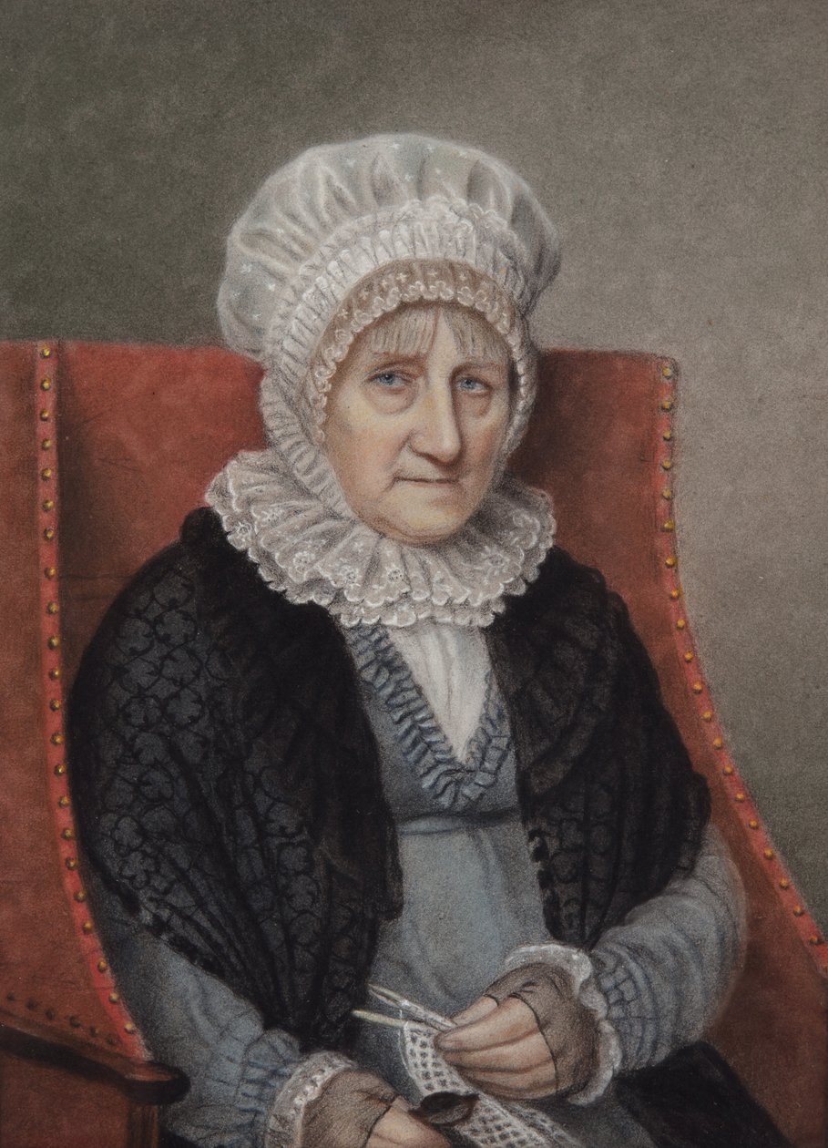 Rouva Mary Pountney, 8/1824 (pastelli paperille) tekijältä James Junior Sharples