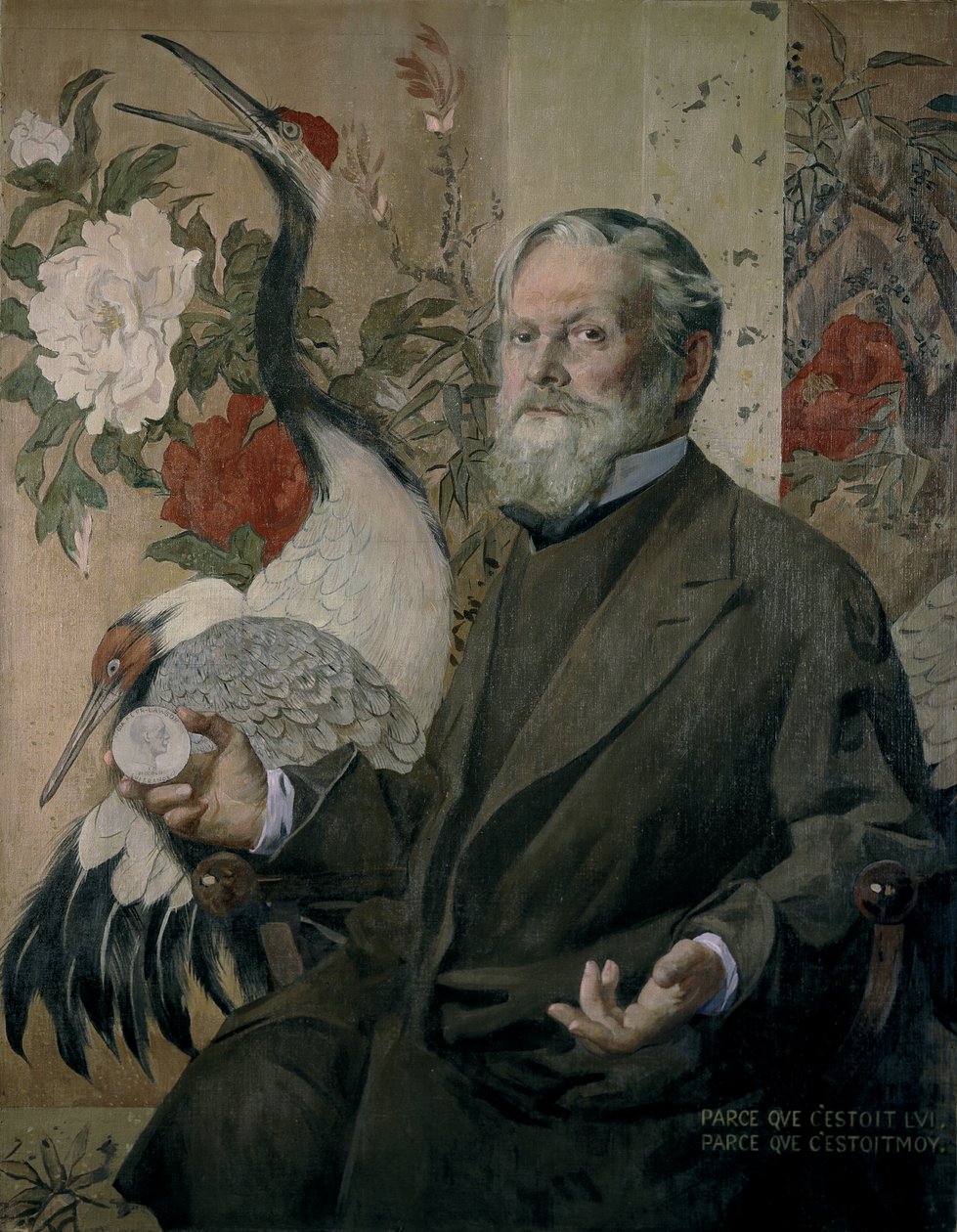 Frank Brangwynin muotokuva (1867-1956) (öljy kankaalle) tekijältä James Kerr Lawson