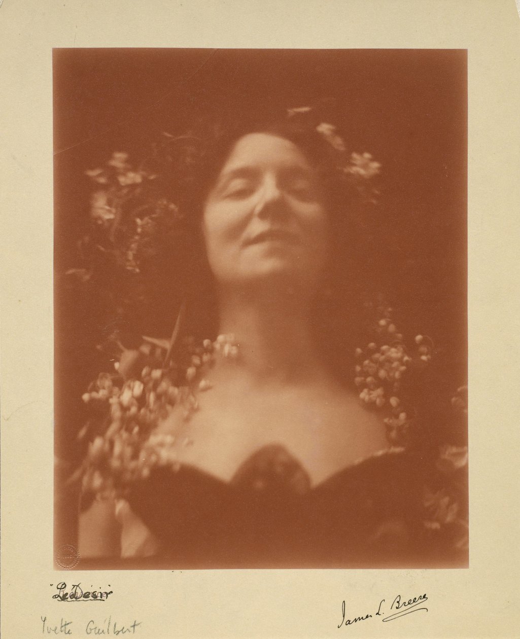"The Desire": muotokuva Yvette Guilbertistä, 1896 tekijältä James L. Breese
