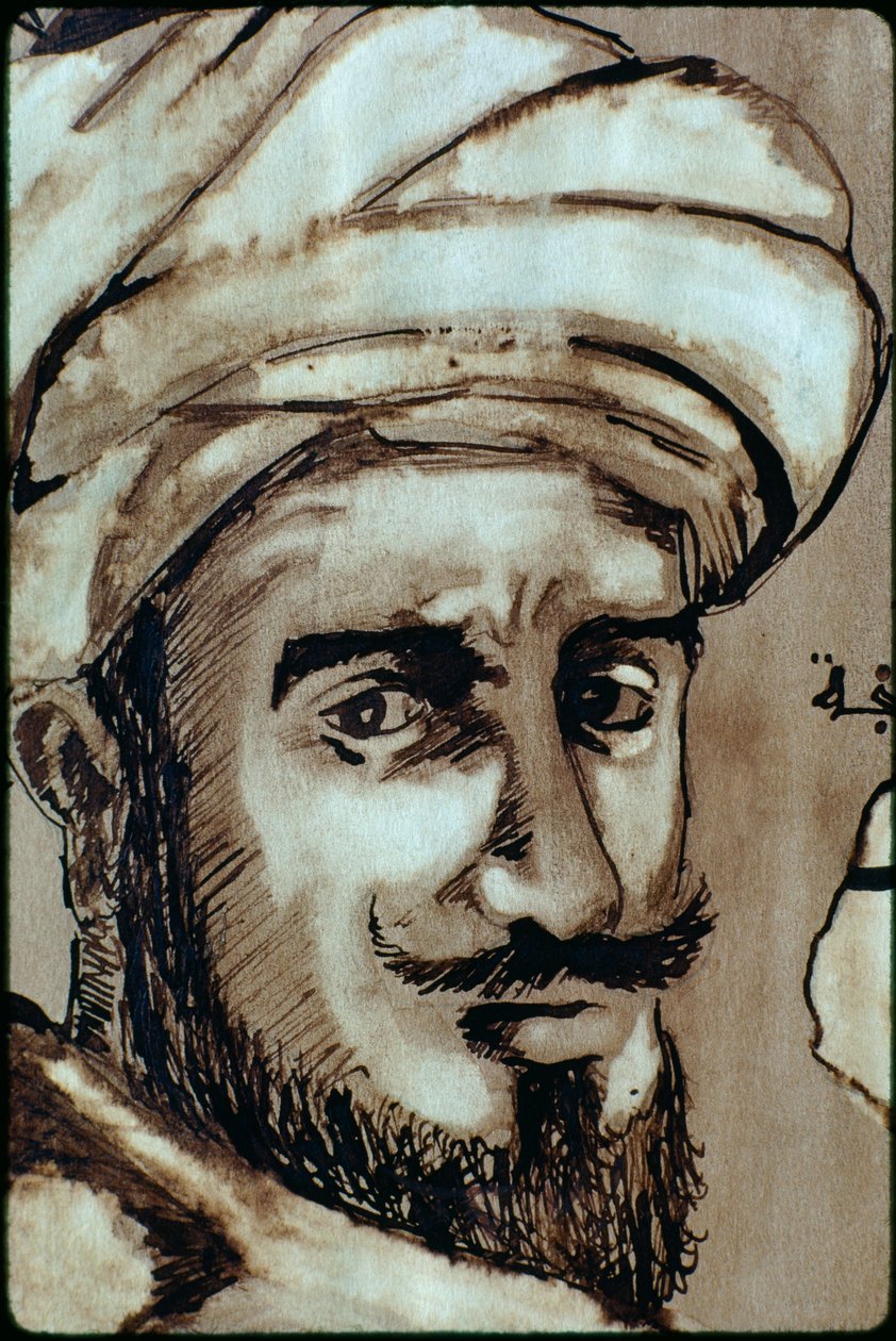 Muotokuva islamilaisesta mystikosta ja vaeltajasta Ibn Battutasta. TANGIER, MAROKKO. tekijältä James L Stanfield