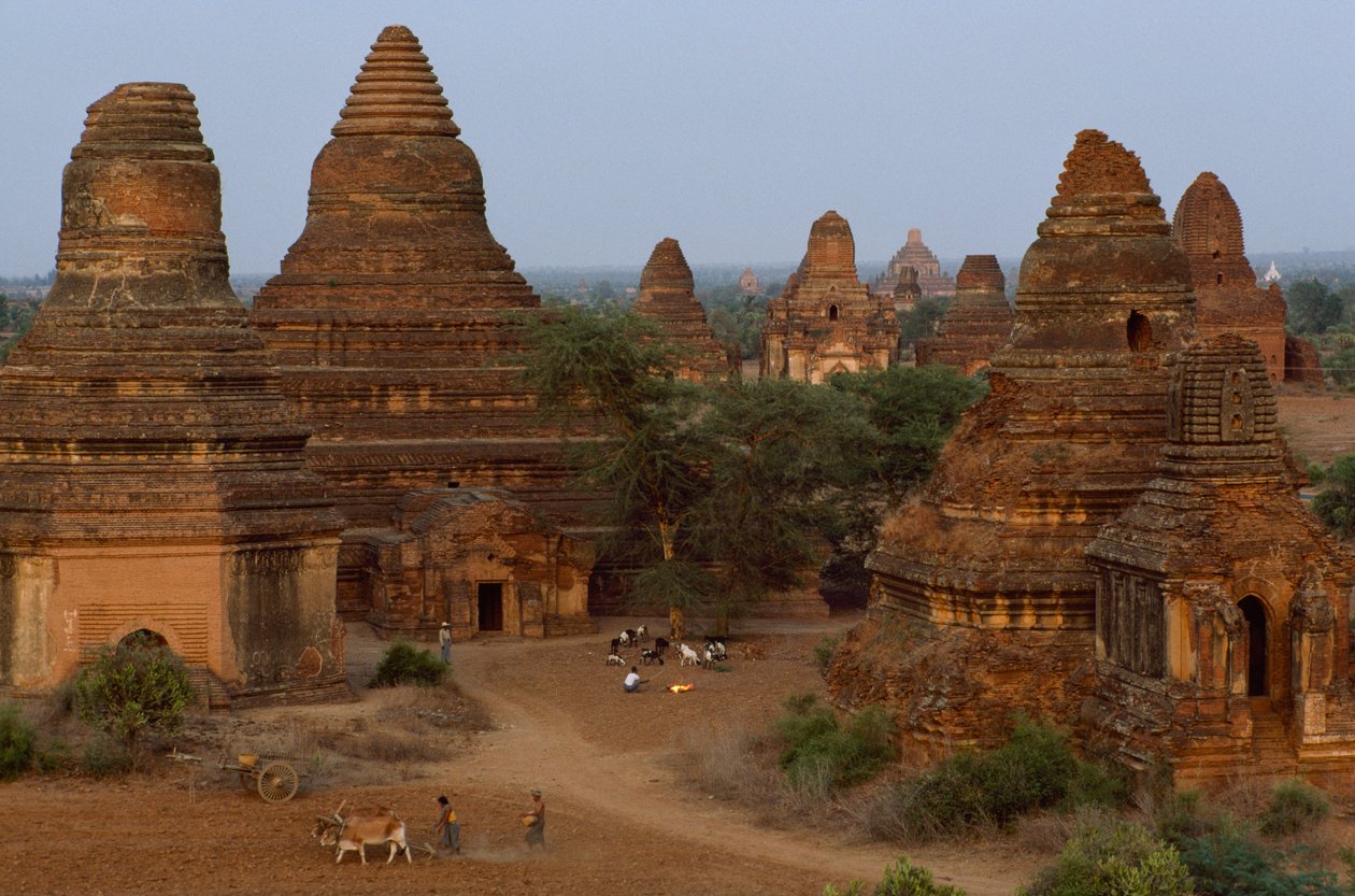 Man Aungin pagodit maanviljelijöiden kanssa, Myanmar
 tekijältä James L Stanfield