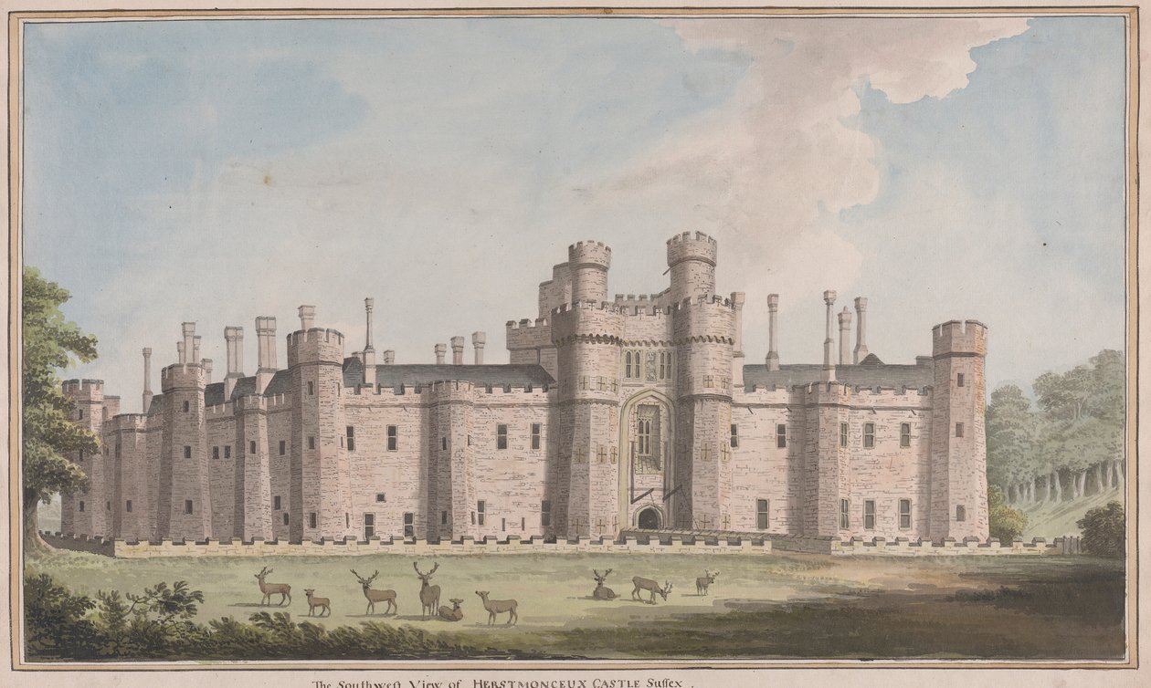 Herstmonceux Castle, East Sussex: South West View tekijältä James Lambert  of Lewes