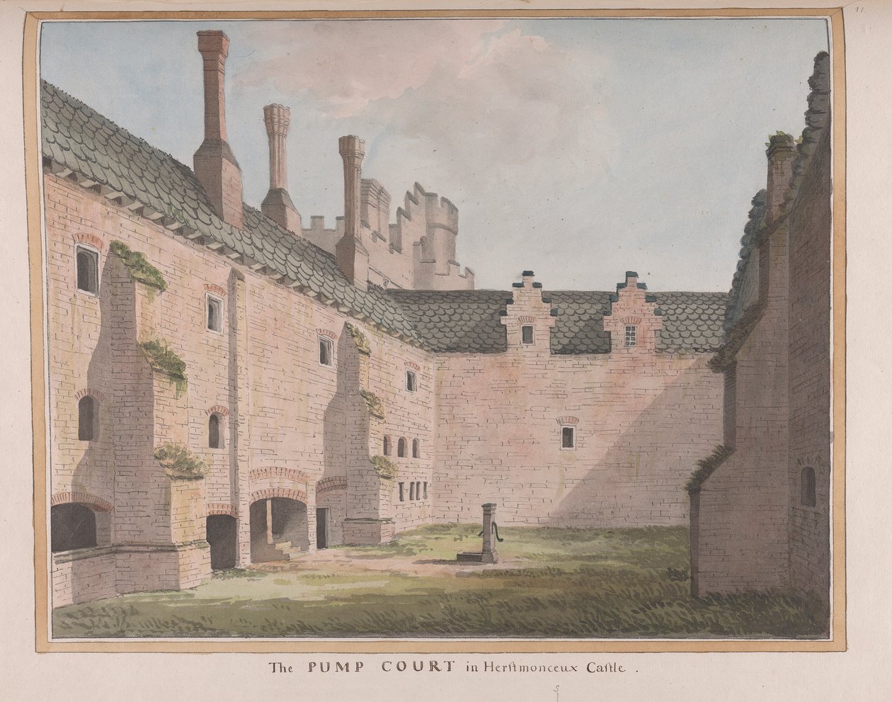 Herstmonceux Castle, East Sussex: Pump Court tekijältä James Lambert  of Lewes