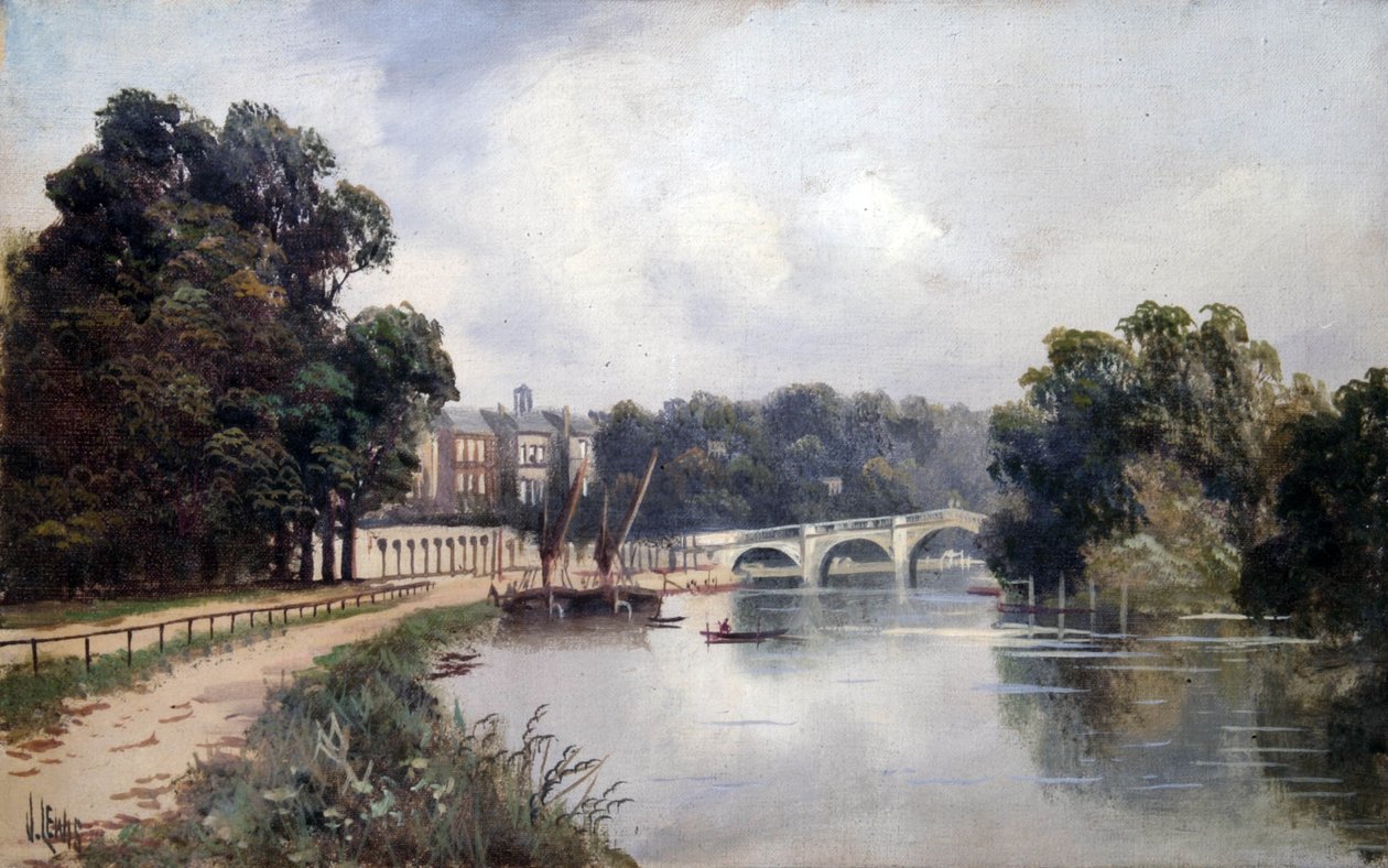 Cholmondeley Walk, katso kohti Richmond Bridgeä tekijältä James Lewis